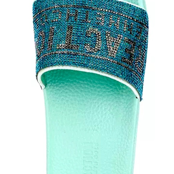 Kenneth Cole Reaction Jewl Slides Flat Sandals - Picture 4 of 5